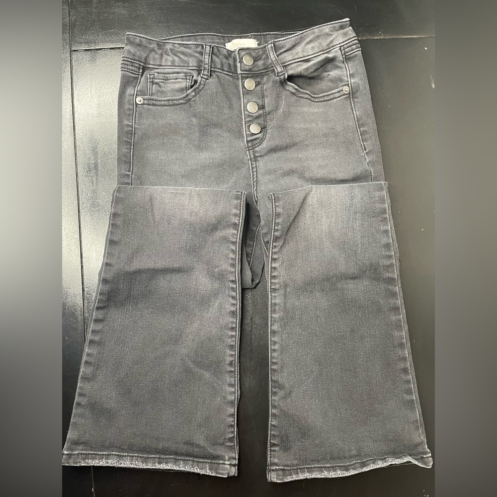 GB girls High-Waisted Gray Flare Jeans